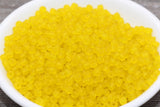 4mm 6/0 matte yellow transparent glass seed beads for bracelets