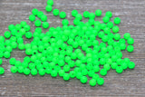 4mm Matte Green Round Beads, Acrylic Gumball Beads, Frosted Green Round Spacer Beads, Bubblegum Beads, Plastic Round Smooth Bead #1051