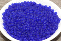 4mm 6/0 matte royal blue transparent glass seed beads for bracelets