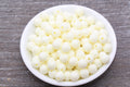 10mm Ivory Acrylic Gumball Beads