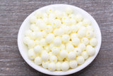 10mm Ivory Gumball Beads, Round Acrylic Loose Beads, Chunky Beads, Smooth Plastic Beads, Bubble Gum Beads #1061