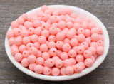 8mm Peach Acrylic Gumball Beads