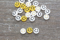 10mm Colorful Acrylic Smiley Face Beads #7420