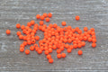 4mm Matte Orange Acrylic Spacer Beads