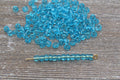 4mm 6/0 pacific blue transparent glass seed beads for bracelets