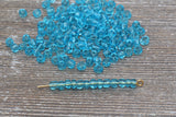 4mm 6/0 pacific blue transparent glass seed beads for bracelets