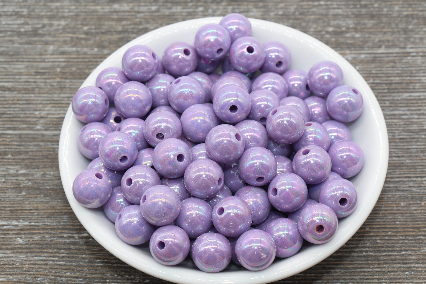 12mm Purple AB Gumball Beads, Iridescent Acrylic Loose Beads, Solid Bubblegum Beads, Chunky Beads, Glossy Smooth Round Plastic Beads #1057