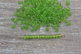 4mm 6/0 olive green transparent glass seed beads for bracelets
