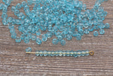 Transparent Glass Seed Beads, 4mm 6/0 Glass Round Seed Beads, Sky Blue Trans Seed Beads, Rocailles Beads, Beading Supplies #1112