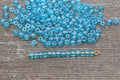 4mm 6/0 pacific blue transparent glass seed beads for bracelets
