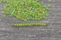 4mm 6/0 green AB transparent glass seed beads for bracelets