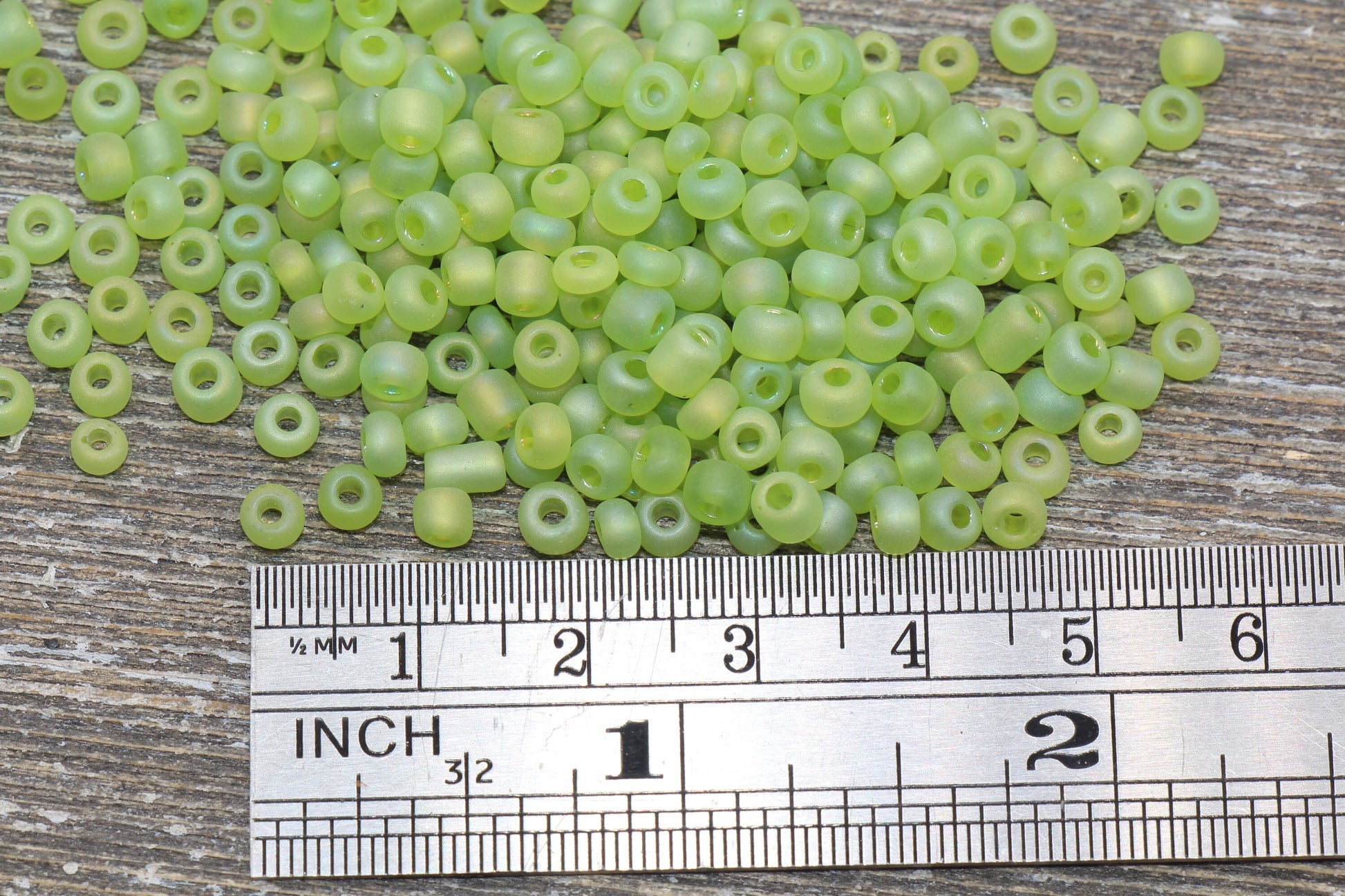 Matte Iridescent Glass Seed Beads, 4mm 6/0 Glass Round Seed Beads, Matte Green AB Seed Beads, Rocailles Beads, Beading Supplies #1174