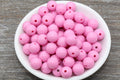 12mm Pink Acrylic Gumball Beads