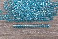 4mm 6/0 blue transparent glass seed beads for bracelets