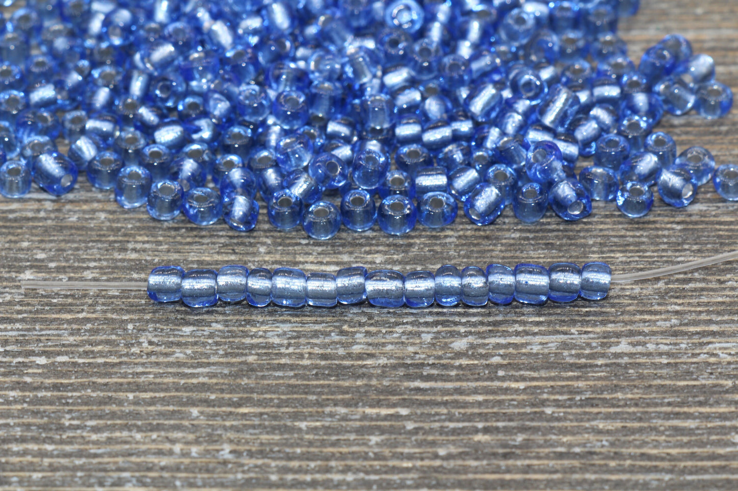 Transparent Glass Beads with Silver Lined, 4mm 6/0 Glass Round Beads, Royal Blue Trans Seed Beads, Rocailles Beads, Beading Supplies #1220