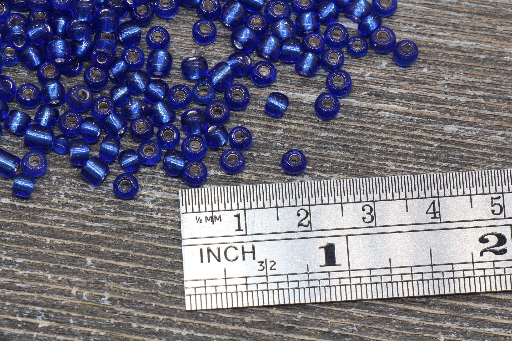 Transparent Glass Beads with Silver Lined, 4mm 6/0 Glass Round Beads, Royal Blue Trans Seed Beads, Rocailles Beads, Beading Supplies #1228