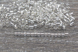 Transparent Glass Beads with Silver Lined, 4mm 6/0 Glass Round Beads, Clear Trans Seed Beads, Rocailles Beads, Beading Supplies #1245