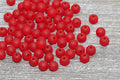 8mm Matte Red Acrylic Gumball Beads