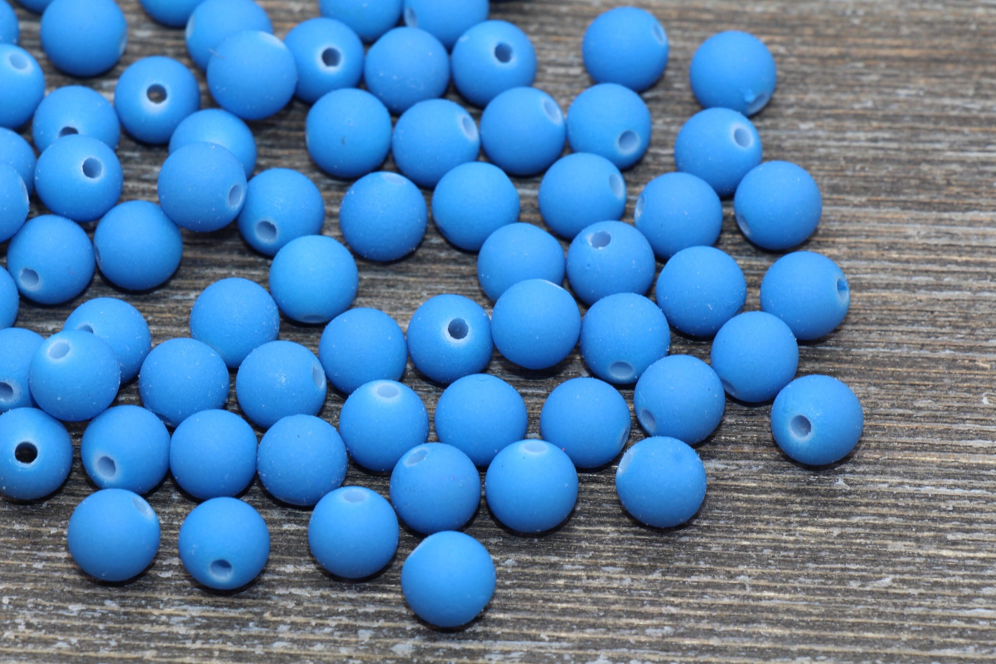 8mm Blue Gumball Beads, Round Acrylic Loose Beads, Bubblegum Beads, Chunky Beads, Bubble Gum Beads, Soft Plastic Beads #1251