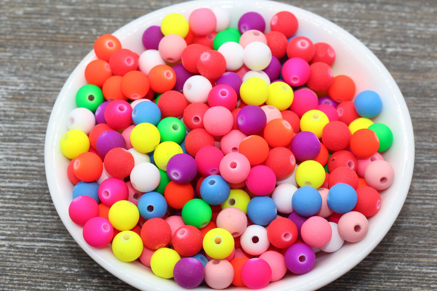 8mm Multicolored Gumball Beads, Round Acrylic Loose Beads, Bubblegum Beads, Chunky Beads, Bubble Gum Beads, Soft Plastic Beads #1254