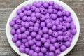 8mm Matte Purple Acrylic Gumball Beads