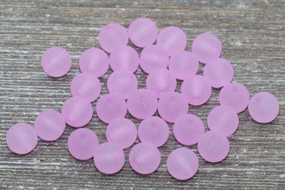 10mm Matte Light Purple Gumball Beads, Round Acrylic Loose Beads, Frosted Bubblegum Beads, Chunky Beads, Round Plastic Beads #679