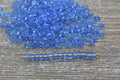 4mm 6/0 corn-flower blue transparent glass seed beads for bracelets