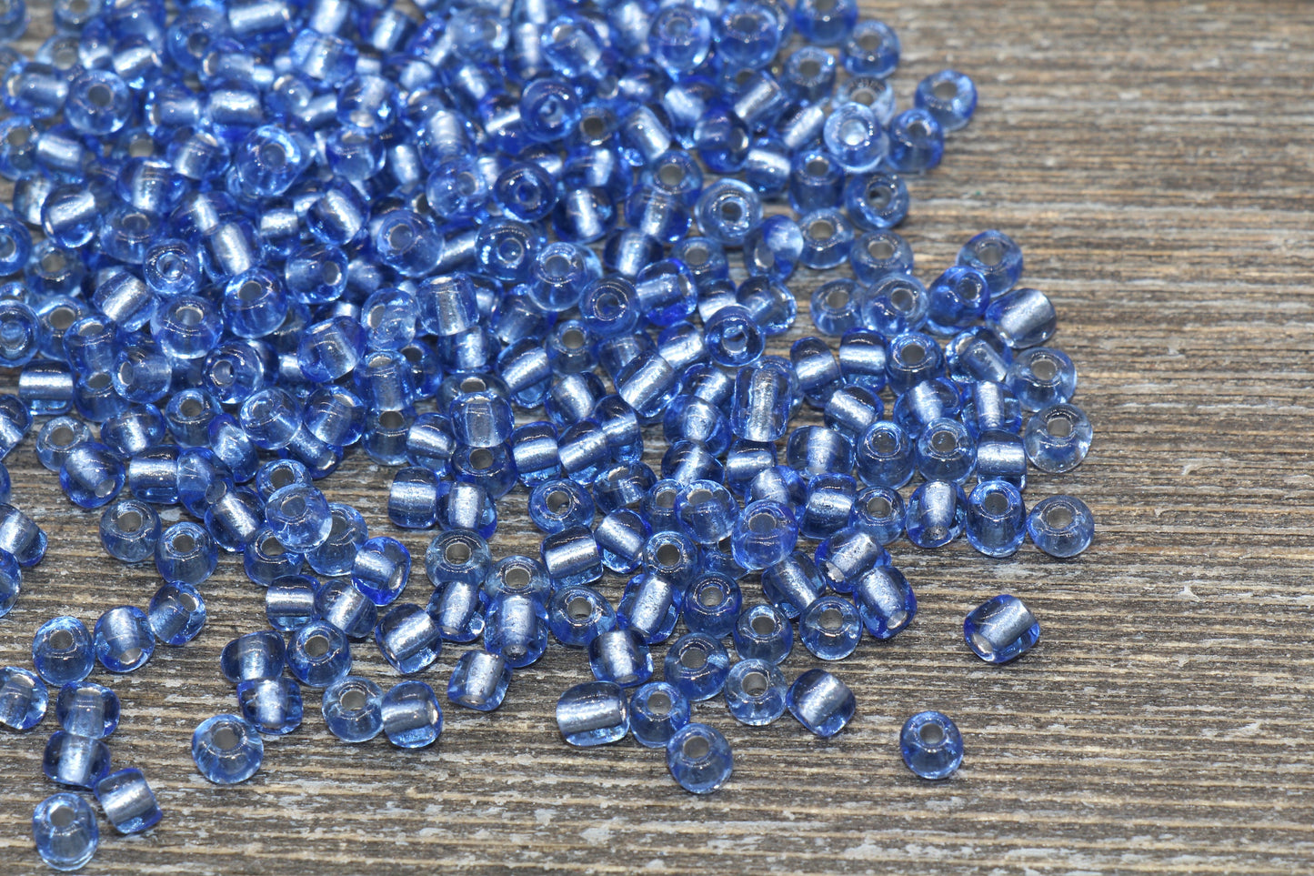 Transparent Glass Beads with Silver Lined, 4mm 6/0 Glass Round Beads, Royal Blue Trans Seed Beads, Rocailles Beads, Beading Supplies #1220