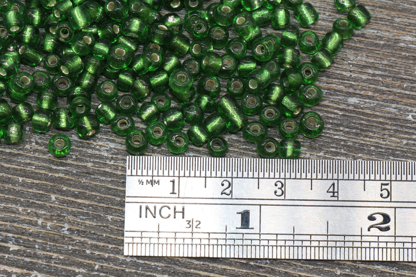 Transparent Glass Beads with Silver Lined, 4mm 6/0 Glass Round Beads, Green Trans Seed Beads, Rocailles Beads, Beading Supplies #1226