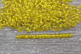 4mm 6/0 yellow transparent glass seed beads for bracelets