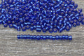 4mm 6/0 royal blue transparent glass seed beads for bracelets
