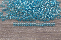 4mm 6/0 blue transparent glass seed beads for bracelets