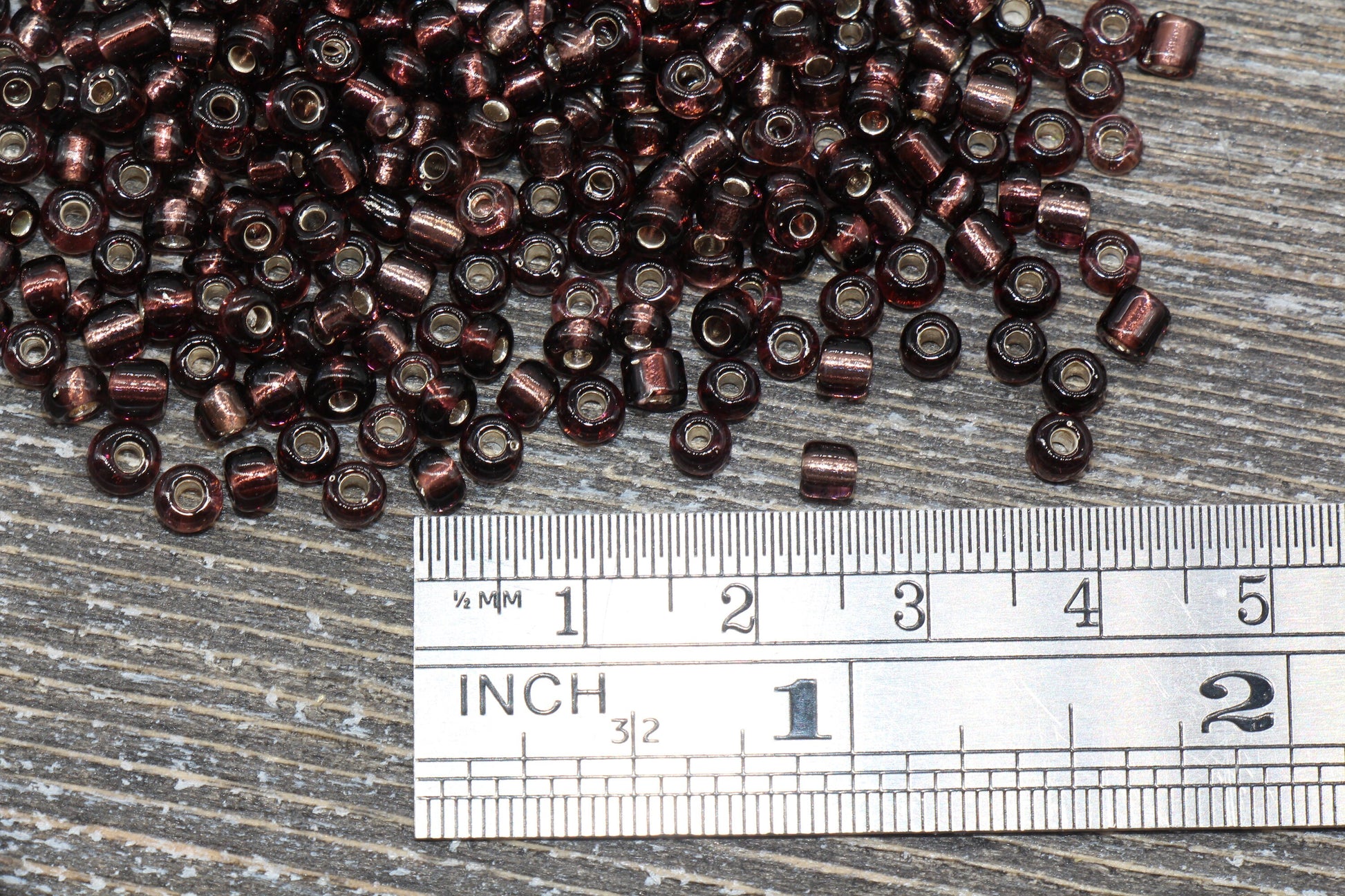 Transparent Glass Beads with Silver Lined, 4mm 6/0 Glass Round Beads, Brown Trans Seed Beads, Rocailles Beads, Beading Supplies #1236