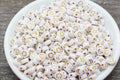 7mm White with Gold Heart Star Moon Acrylic Symbol Beads