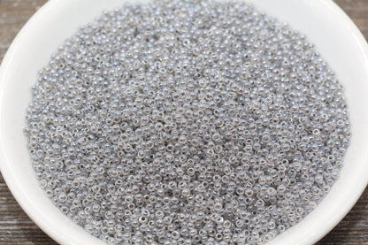 2mm Gray Creamy Seed Beads, 2mm 12/0 Glass Round Seed Beads, Glossy Gray Seed Beads, Round Beads, Beading Supplies #1309