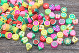10mm fruit polymer clay beads, animal clay charms for bracelets