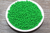 4mm Green Round Beads, Acrylic Gumball Beads, Round Spacer Beads, Bubblegum Beads, Plastic Round Smooth Bead #992
