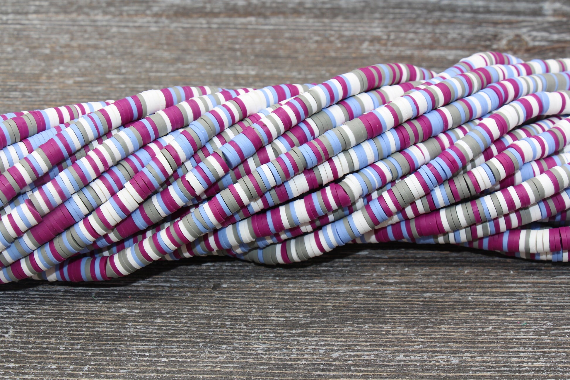 6mm Multicolored Polymer Clay Disc Beads, Mixed Color Heishi Beads, African Disc Beads, Vinyl Heishi, 16 inch Strand #28
