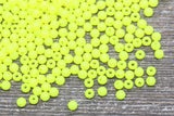 4mm Neon Yellow Acrylic Spacer Beads