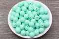 12mm Mint Acrylic Gumball Beads