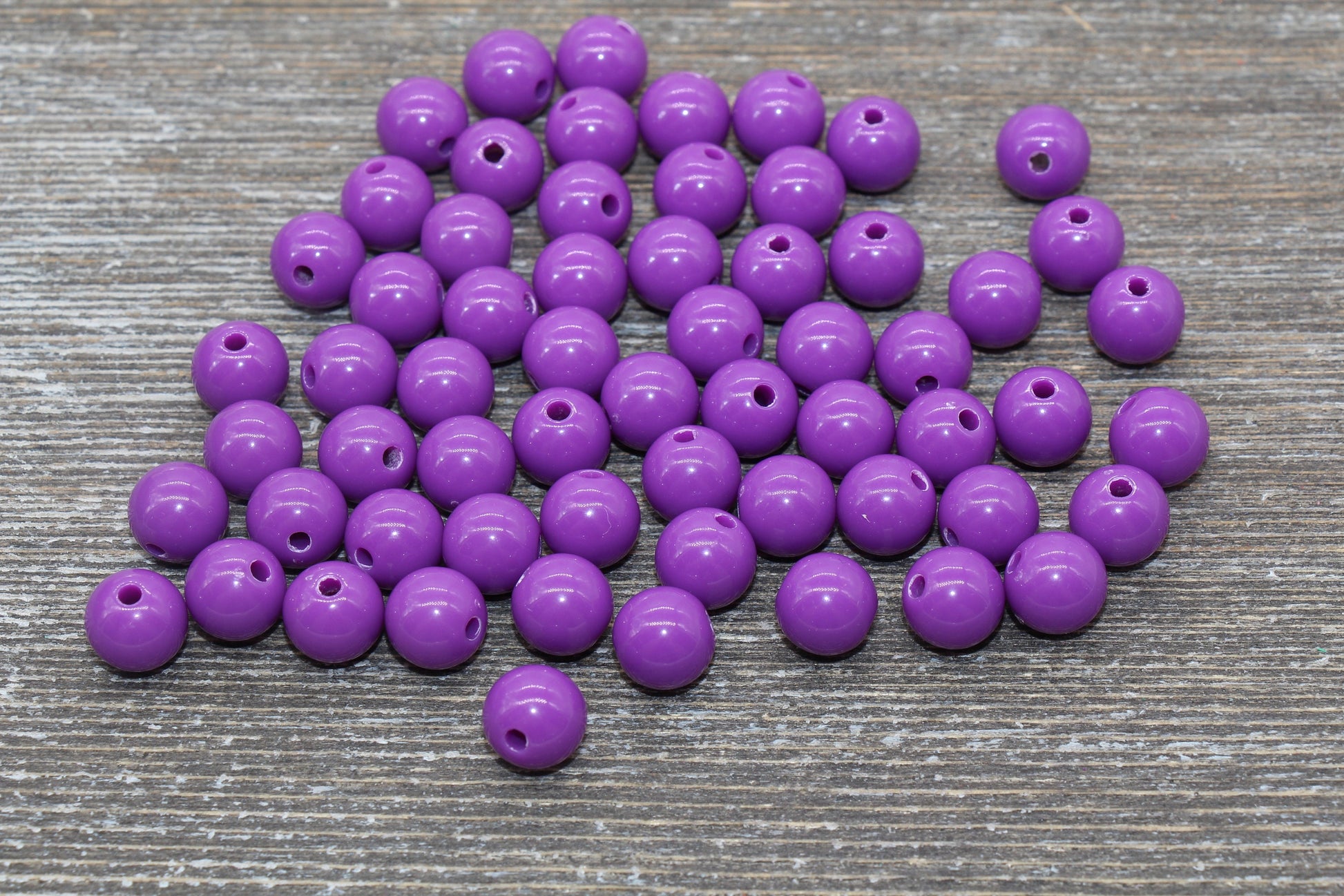 10mm Mulberry Purple Gumball Beads, Round Acrylic Loose Beads, Bubblegum Beads, Chunky Beads, Gumball Beads, Smooth Round Beads #102