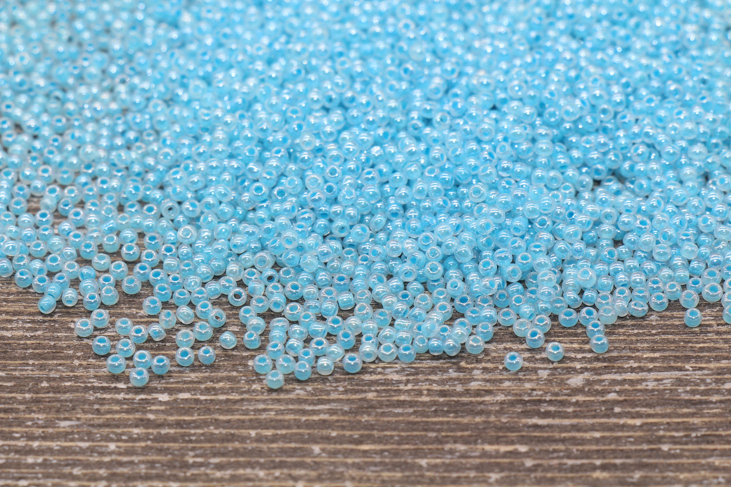 2mm Blue Creamy Seed Beads, 2mm 12/0 Glass Round Seed Beads, Glossy Blue Seed Beads, Round Beads, Beading Supplies #1307