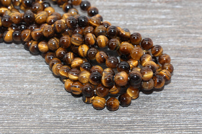 Tiger Eye gemstone beads for jewelry making.