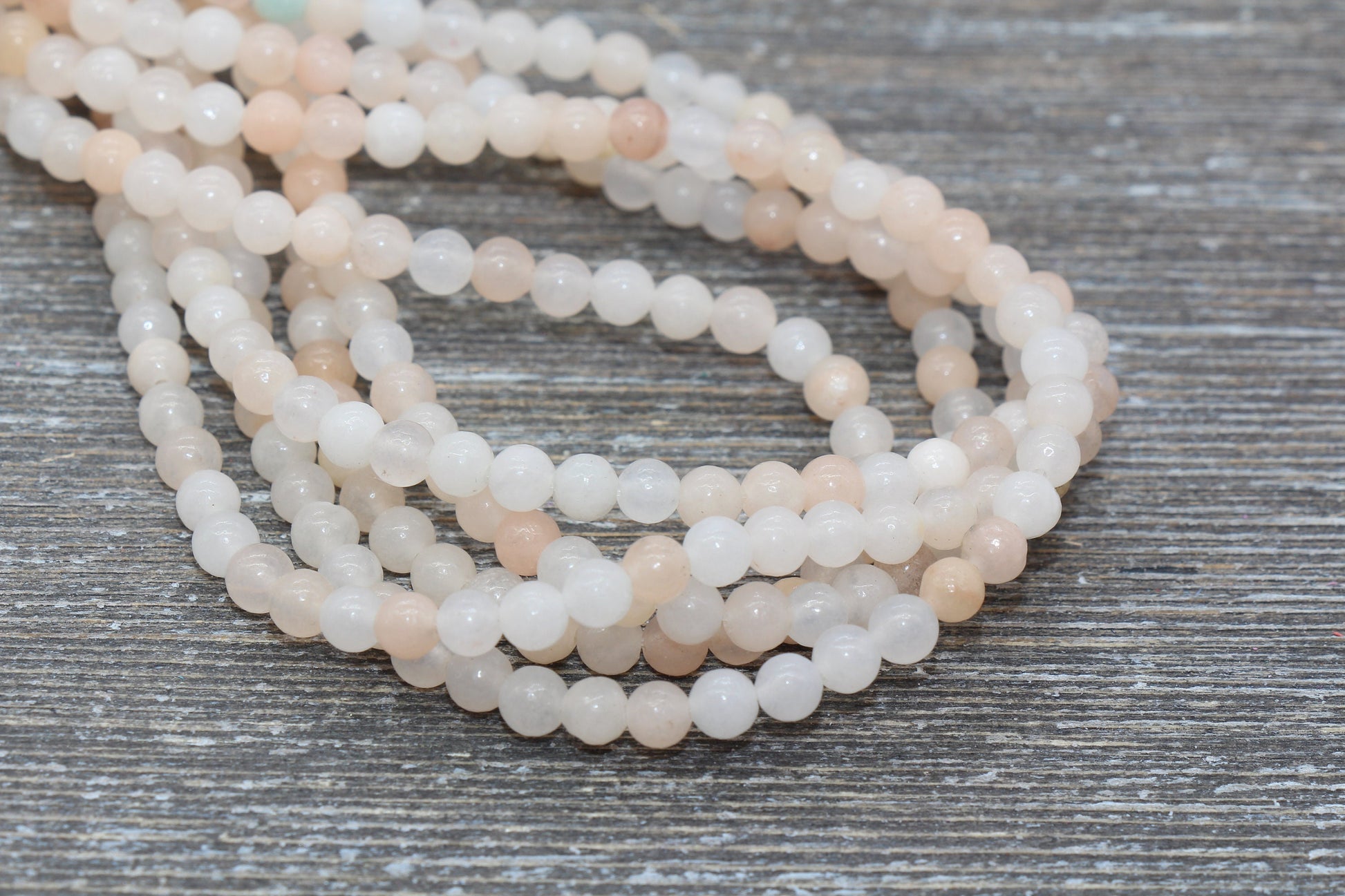 Pink Aventurine Beads, Peach Aventurine Beads, Natural Gemstone Smooth Round Beads, Sizes 4mm 6mm 8mm 10mm 12mm, Full Strand 15.5" #73