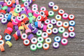 10mm evil eye polymer clay beads, halloween clay charms for bracelets 2