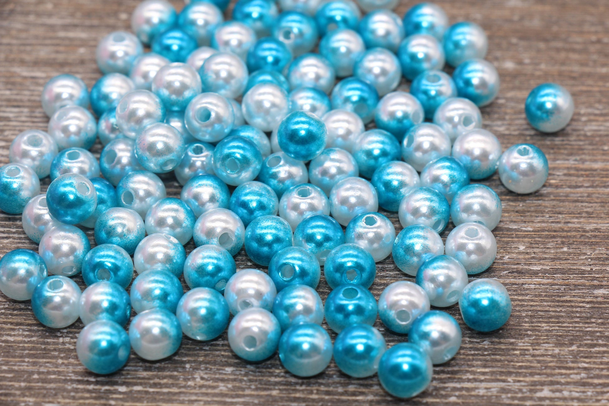 8mm Mermaid Ombre Pearls Beads, Ombre Beads, Chunky Beads, Imitation Pearl Beads, Gumball Beads, #537