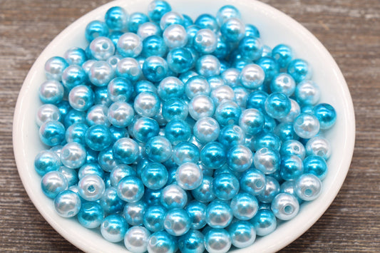 8mm Mermaid Ombre Pearls Beads, Ombre Beads, Chunky Beads, Imitation Pearl Beads, Gumball Beads, #537