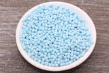 4mm Baby Blue Round Beads, Acrylic Gumball Beads, Blue Round Spacer Beads, Bubblegum Beads, Plastic Round Smooth Bead #1321