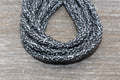 6mm black white speckled heishi beads for bracelets and DIY jewelry