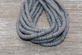 6mm dark gray heishi beads for bracelets and DIY jewelry